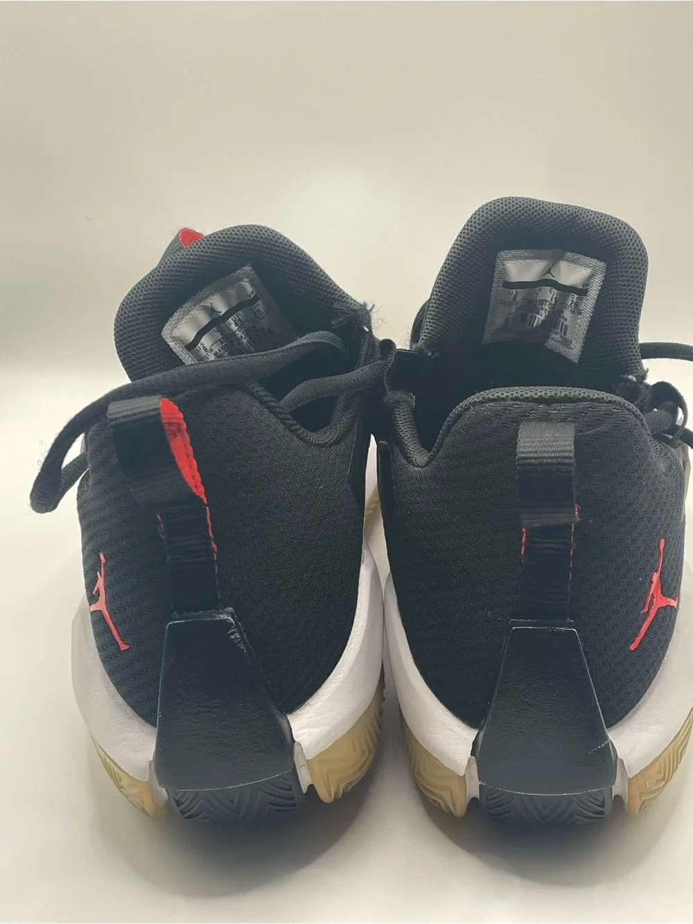 Jordan Kids White, Black and Red Zip-Top Sneakers